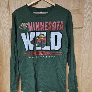 Minnesota Wild Green‎ Kids Long Sleeve Shirt XL 16/18